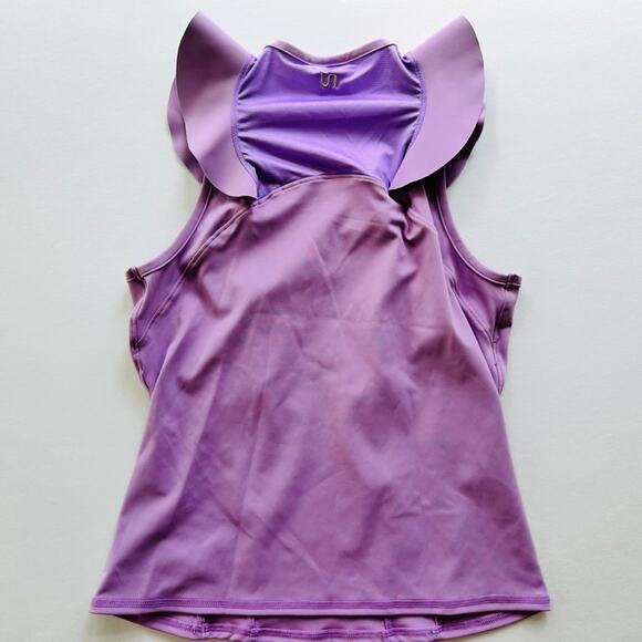 Urban Savage Ruffle Sleeveless Top Size Small Orchid Purple Pickleball Tennis - Picture 6 of 8